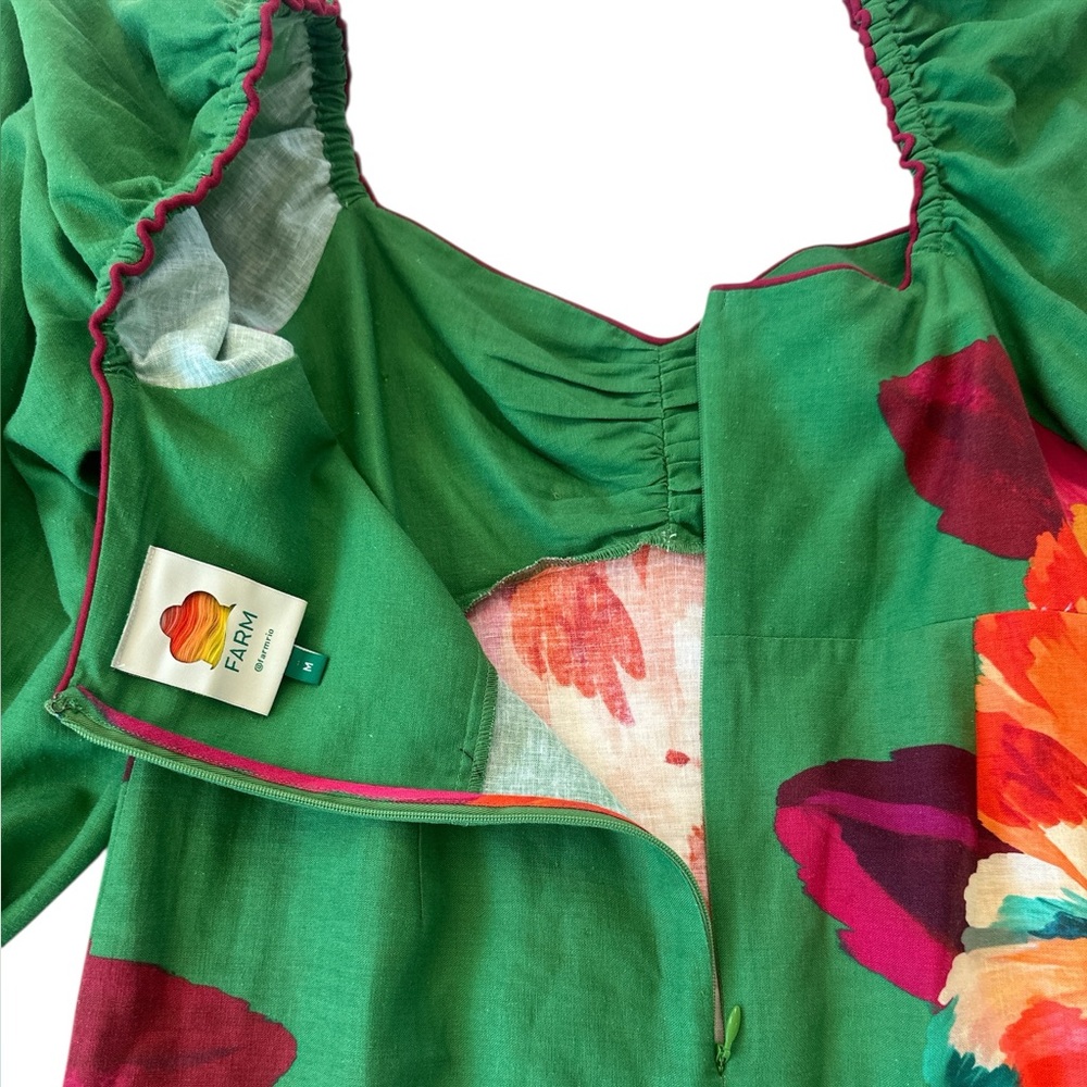 Farm Rio FARM Rio Tropicart Linen Mini Dress - Picture 11 of 12